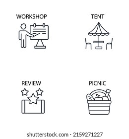 Event icons set . Event pack symbol vector elements for infographic web
