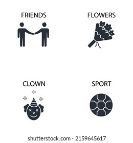 Event icons set . Event pack symbol vector elements for infographic web