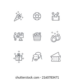 Event icons set . Event pack symbol vector elements for infographic web