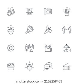 Event icons set . Event pack symbol vector elements for infographic web
