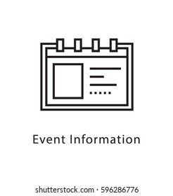Event Information Vector Line Icon