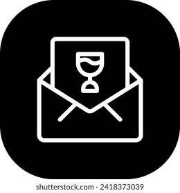Event invitation event planning icon with black filled line outline style. banner, invitation, event, template, business, flyer, abstract. Vector illustration
