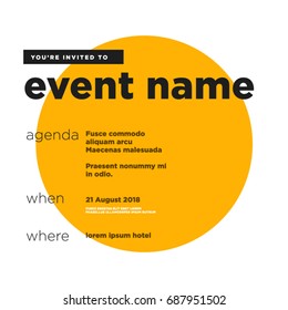 Event Invitation Template With Agenda Venue and Date Details