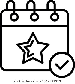 Event Line Vector Icon Design