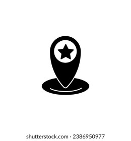 Event location pin concept line icon. Simple element illustration. Event location pin concept outline symbol design.