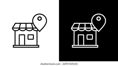 Diseño de conjunto de iconos blancos de Locación de eventos