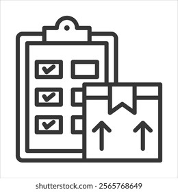Event Logistic Icon Vector Illustration Outline Style