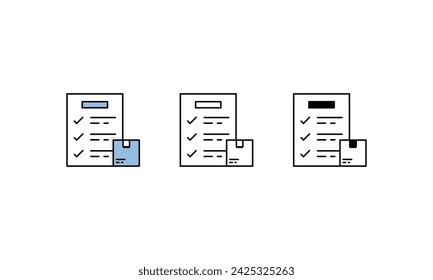 Event Logistics icons vector strock illustration