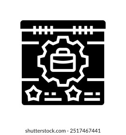 event management business process glyph icon vector. event management business process sign. isolated symbol illustration