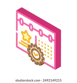 event management business process isometric icon vector. event management business process sign. isolated symbol illustration
