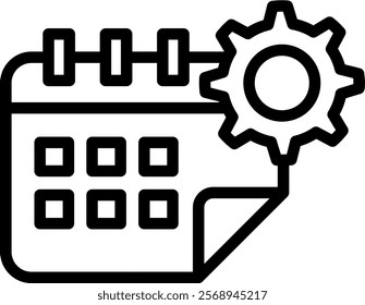 Event Management Icon Line Vector Illustration
