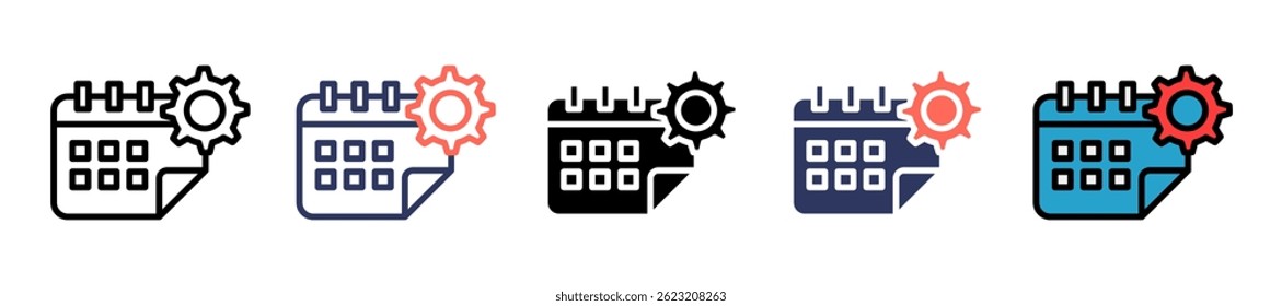 Event Management Icon Multiple Vector Illustration