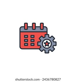 Event management icon. vector.Editable stroke.linear style sign for use web design,logo.Symbol illustration.