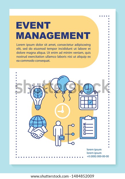 Event Management Poster Template Layout Corporate Stock Vector (Royalty ...