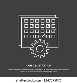 Event, management, processing, schedule, timing Icon. Line vector symbol for UI and UX, website or mobile application