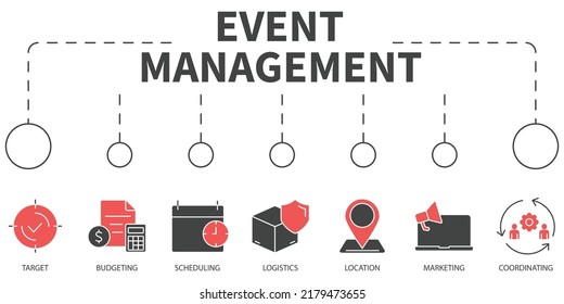 Event Management Vector Illustration Concept Banner Stock Vector ...