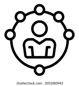 Event manager icon. Outline event manager vector icon for web design isolated on white background