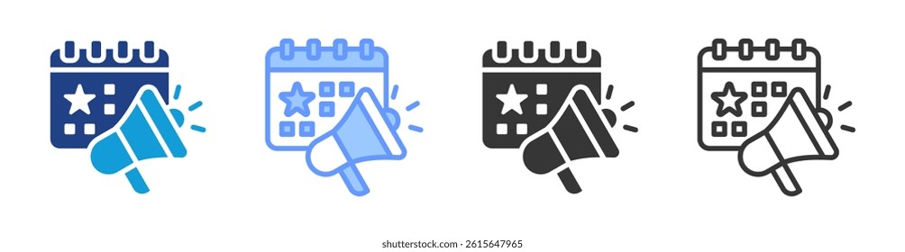 Event Marketing icon set multiple style collection