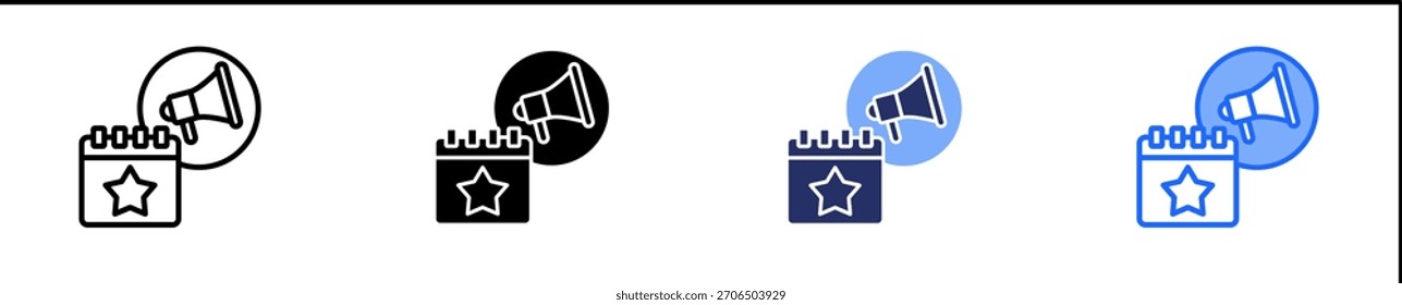 Event Marketing  Icon Set Multiple Style Collection
