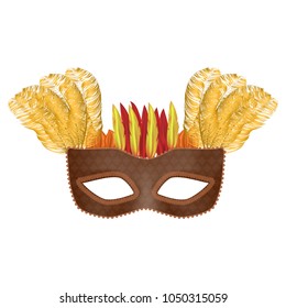 Event mask mockup. Realistic illustration of event mask vector mockup for web