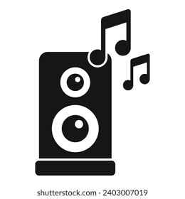 Event music speaker icon simple vector. Event planner. App time party