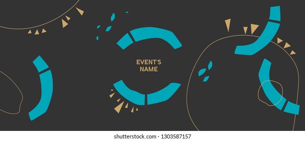 Event name. For art template vector design, list, banner, idea, cover, booklet, print, flyer, card, sign, layout, poster