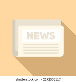 Vector plano del icono del diario de eventos. página Web. Historia diaria
