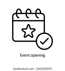 Event Opening vector  outline Icon Design illustration. Event Management Symbol on White background EPS 10 File