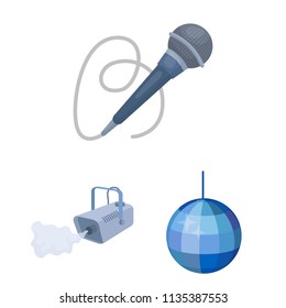 Event Organisation cartoon icons in set collection for design.Celebration and Attributes vector symbol stock web illustration.