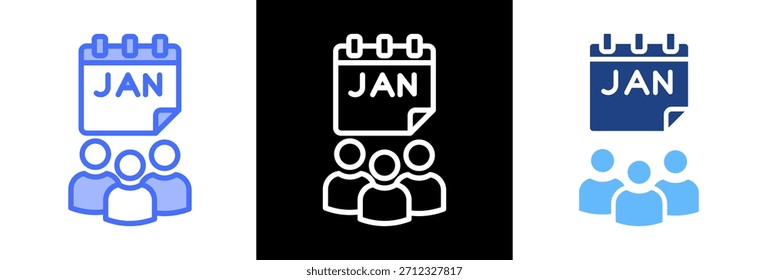 Event Organizer Icon triplestyle Vector Illustration