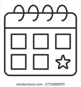 Vektorgrafik des Symbol für die Ereignisgliederung