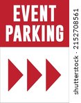 Event Parking Directional Sign | Vector Template for Concert and Festival Venues | 36" x 24" Standard Sandwich Board Signage | Parking Lot Layout with Arrows