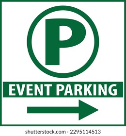 Vector de señal direccional de estacionamiento de eventos