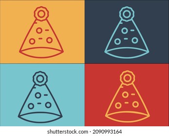 Event Party Hat Logo Template, Simple Flat Icon of party,fun,celebration