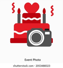 Event Photo Or Birthday Photoshoot Icon Concept