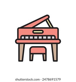 Event Piano Icon Vector Illustration