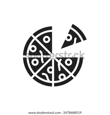 Event Pizza Filled Icon Vector Illustration