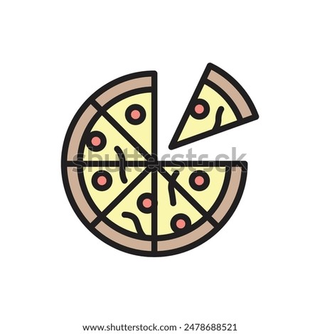 Event Pizza Icon Vector Illustration