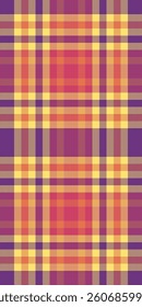 Event plaid vector tartan, mixed seamless textile pattern. Greeting check fabric background texture in red and yellow colors palette.