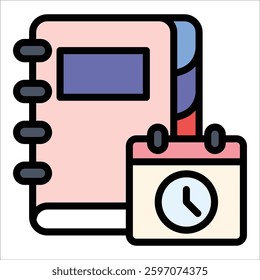 Event Planner Book Icon Element For Design