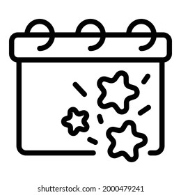 Event planner date icon. Outline Event planner date vector icon for web design isolated on white background