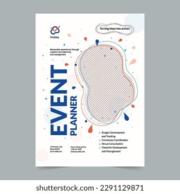 Event Planner Flyer Template. A clean, modern, and high-quality design of Flyer vector design. Editable and customize template flyer