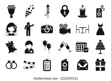 Event planner icons set simple vector. App calendar. Operation time
