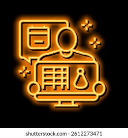 event planner neon light sign vector. event planner illustration