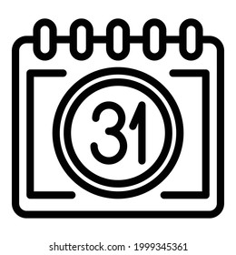 Event planner organizer icon. Outline Event planner organizer vector icon for web design isolated on white background