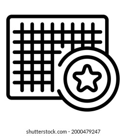 Icono del plan del planificador de eventos. Esquema Icono vectorial del plan del planificador de eventos para el diseño web aislado en fondo blanco