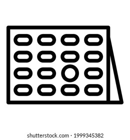 Event planner schedule icon. Outline Event planner schedule vector icon for web design isolated on white background