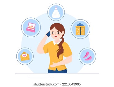 Event Planner Template Hand Drawn Cartoon Flat Illustration with Planning Schedule, Time Management, Business Agenda and Calendar Concept