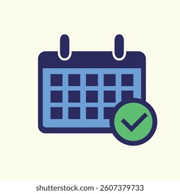 Event Planning Icon – Office Work and Time Management, Calendar, Business Meeting and Task Scheduling Symbol