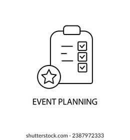 Event planning icons set. Set of editable stroke icons.Vector set of Event planning